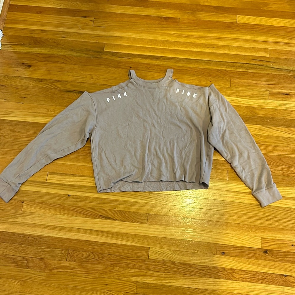 Victoria’s Secret PINK long sleeve tshirt with shoulder cut outs.